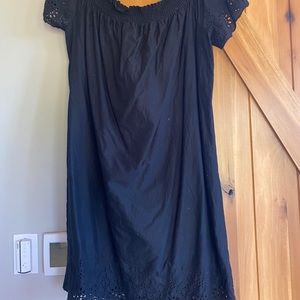 Off the shoulder black dress